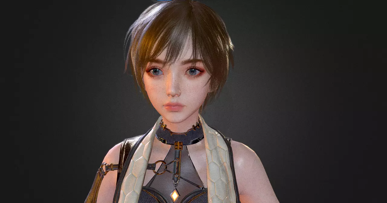 Stylized Male 3D Character Realistic Anime Style Full Body Model Low-poly 3D model_35