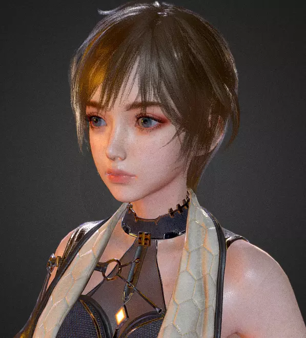 Stylized Male 3D Character Realistic Anime Style Full Body Model Low-poly 3D model_11