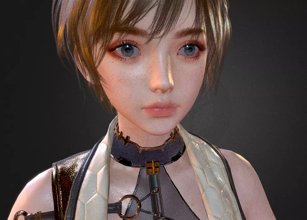 Stylized Male 3D Character Realistic Anime Style Full Body Model Low-poly 3D model_6