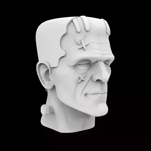 Stylized Frankenstein Head 3D Printable Model