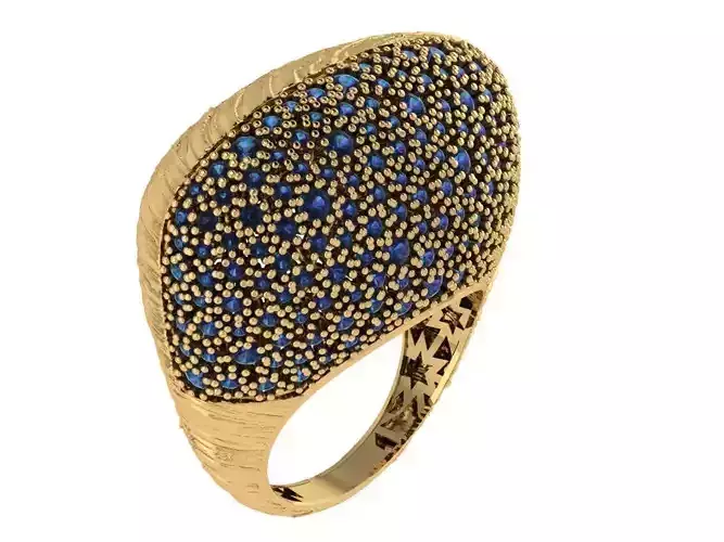 Ready Women Gold Ring STL 3D Models  3D print model