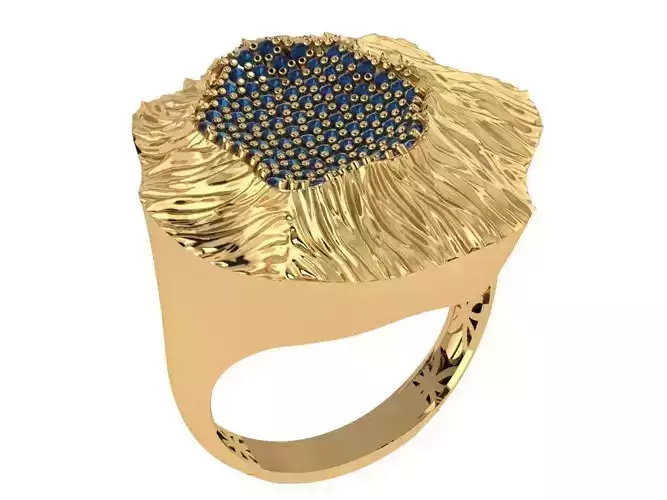 Ready Women Gold Ring STL 3D Models  3D print model