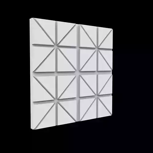 Triangle Grid Pattern Wall Panel 3D Printable Model