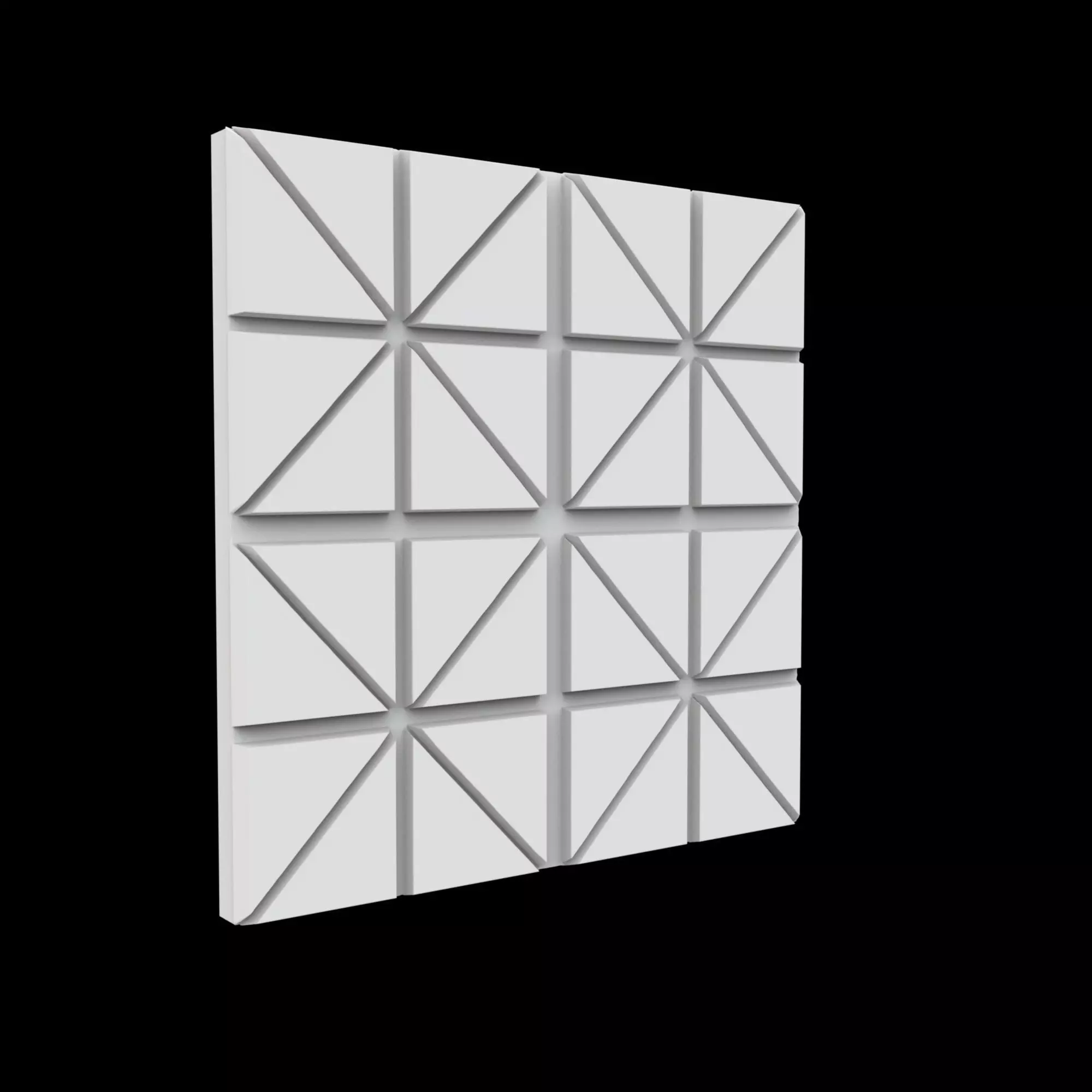 Triangle Grid Pattern Wall Panel 3D Printable Model 3D print model