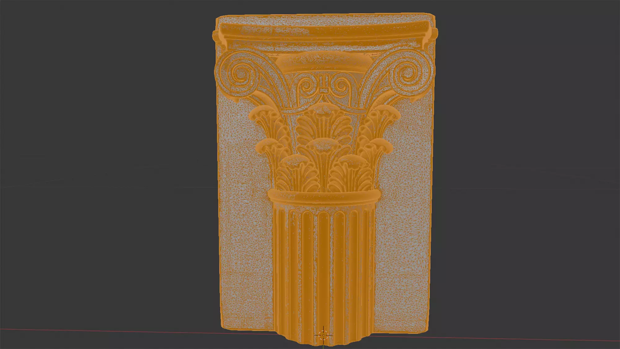 Architectural Column Relief 3D Printable Model 3D print model_7