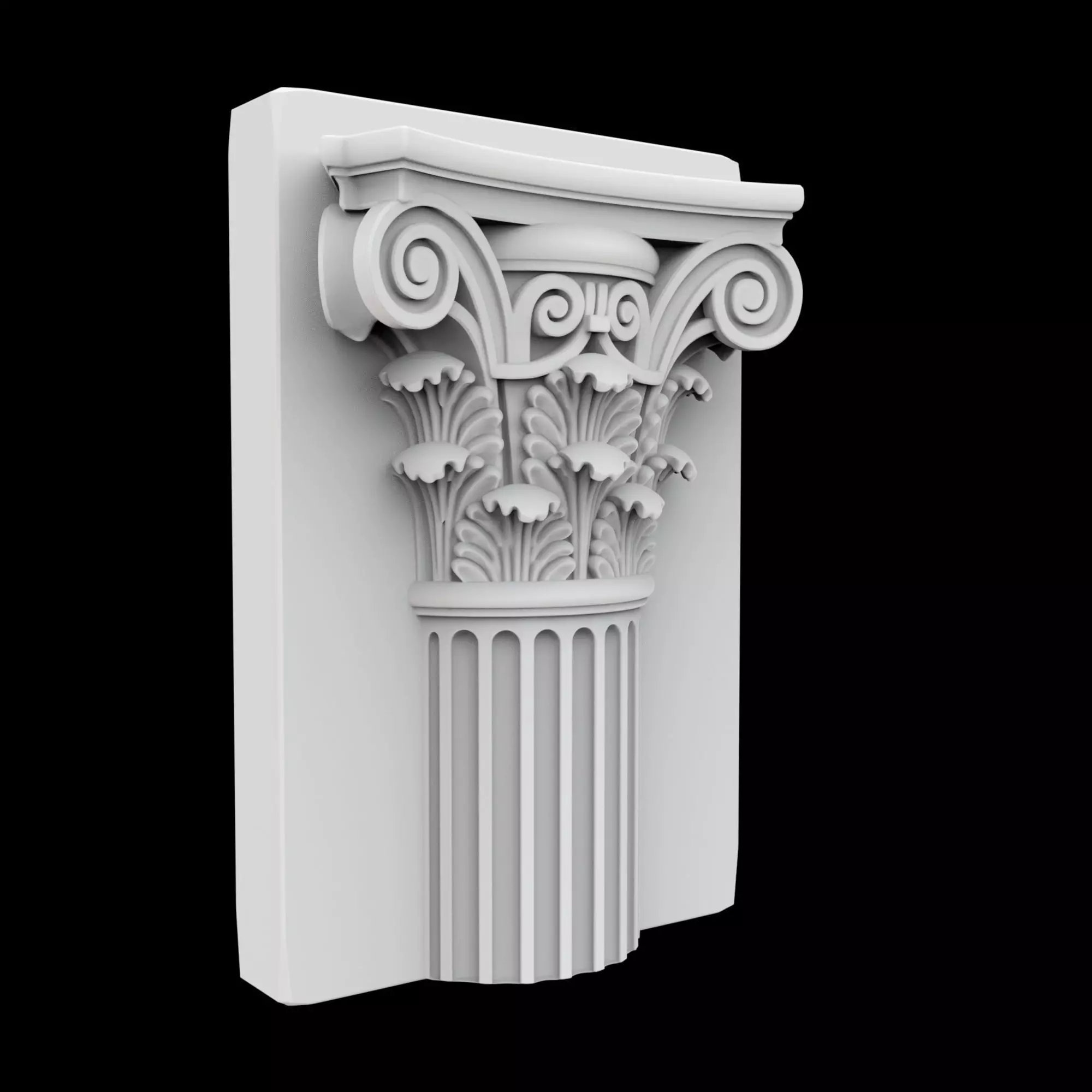 Architectural Column Relief 3D Printable Model 3D print model_6