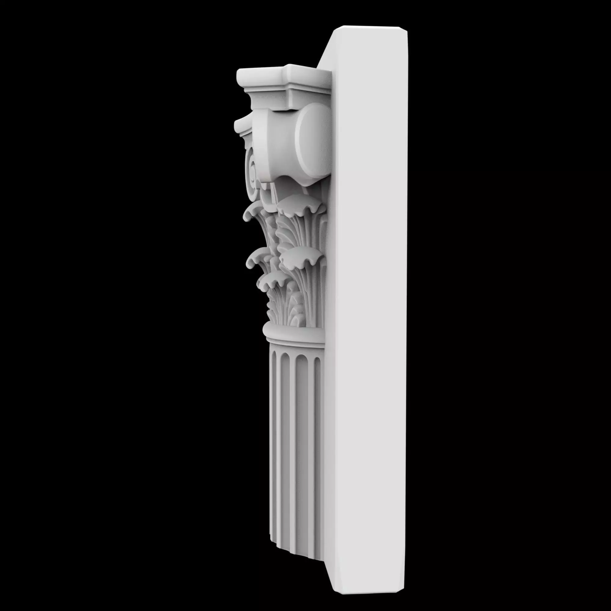 Architectural Column Relief 3D Printable Model 3D print model_2