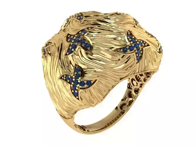 Ready Women Gold Ring STL 3D Models  3D print model