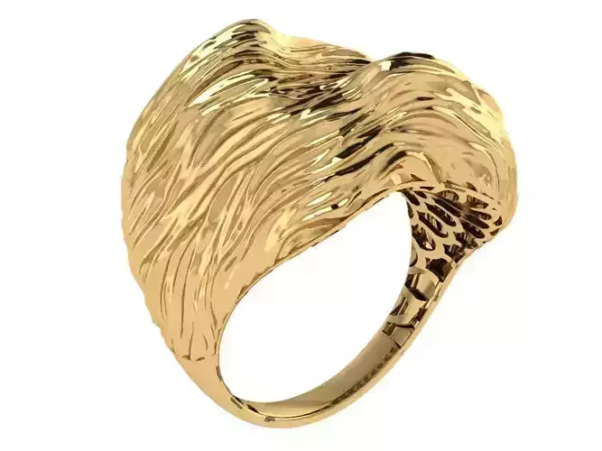 Ready Women Gold Ring STL 3D Models  3D print model