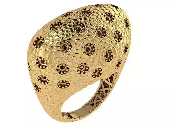Ready Women Gold Ring STL 3D Models  3D print model
