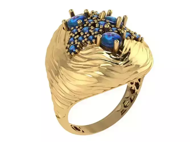 Ready Women Gold Ring STL 3D Models  3D print model