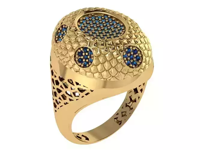 Ready Women Gold Ring STL 3D Models 