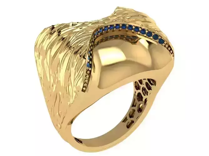 Ready Women Gold Ring STL 3D Models 