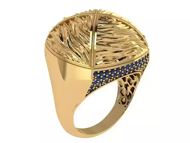 Ready Women Gold Ring STL 3D Models 