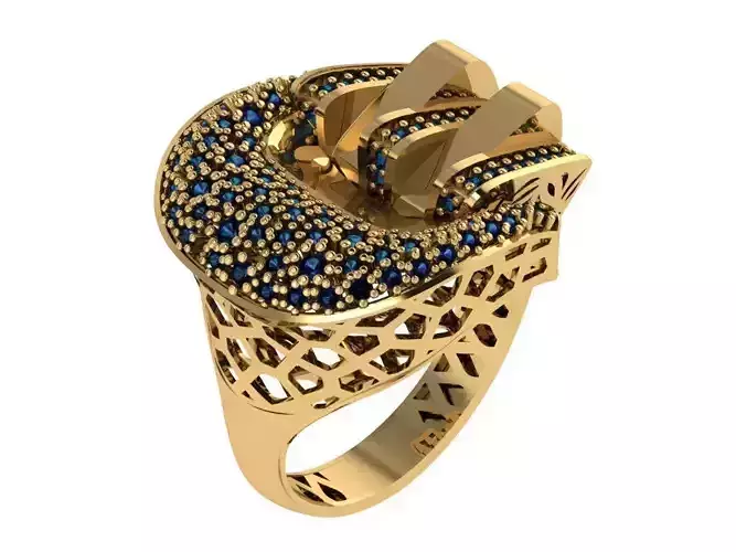 Ready Women Gold Ring STL 3D Models  3D print model