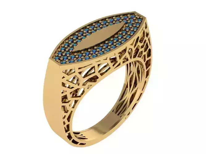 Ready Women Gold Ring STL 3D Models 