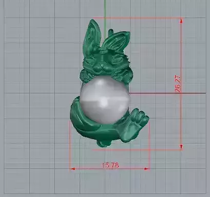 magerit baby rabbit pendant