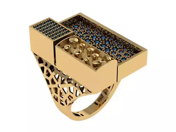Ready Women Gold Ring STL 3D Models 