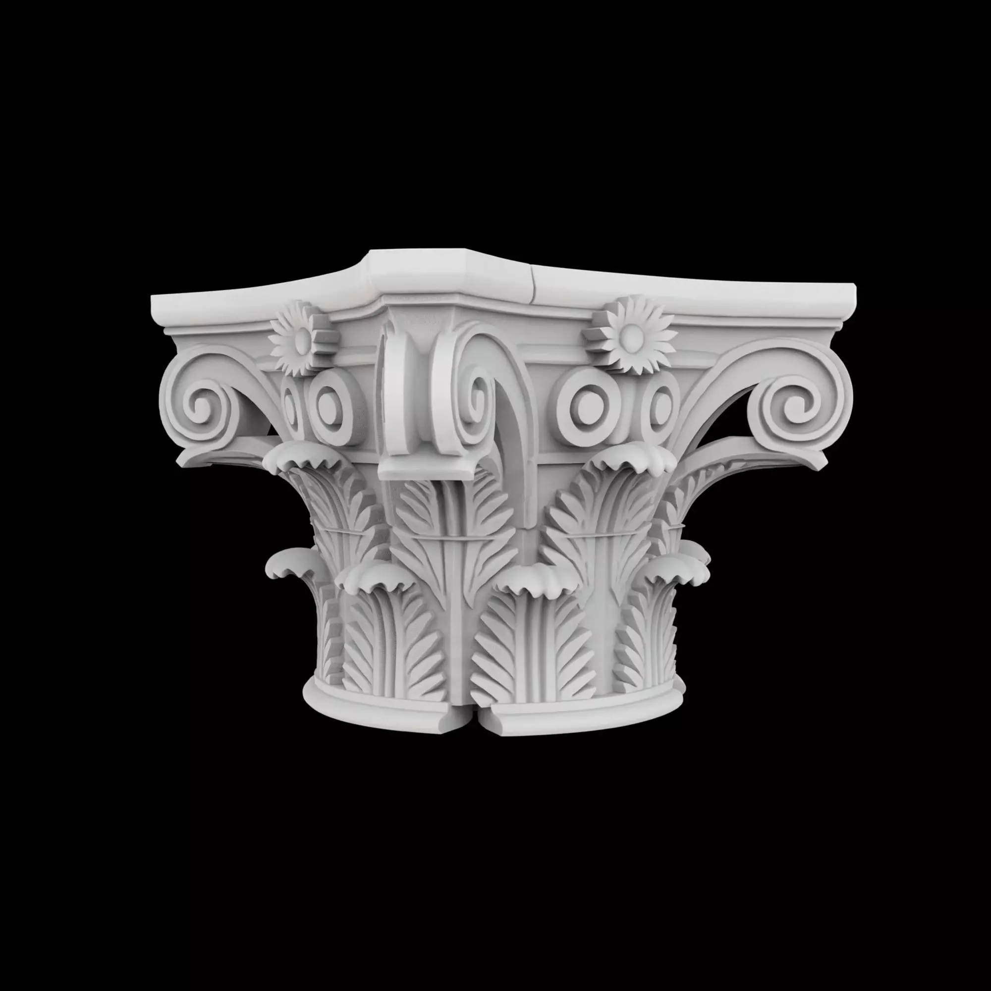 Corinthian Column Fragment 3D Printable Model 3D print model