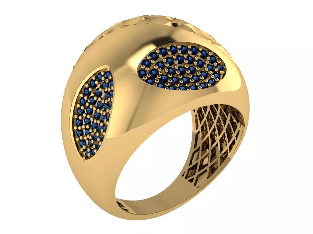 Ready Women Gold Ring STL 3D Models 3D print model_0