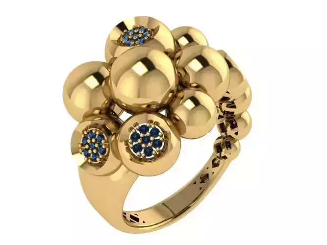 Ready Women Gold Ring STL 3D Models 