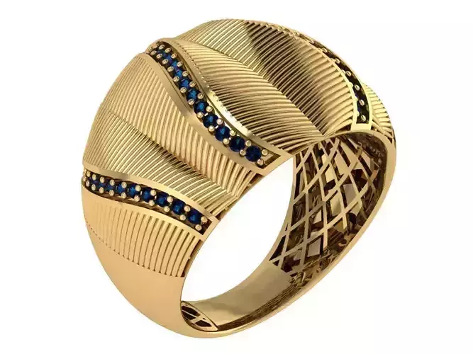 Ready Women Gold Ring STL 3D Models 