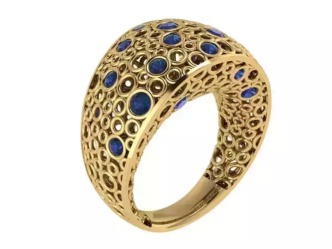 Ready Women Gold Ring STL 3D Models 