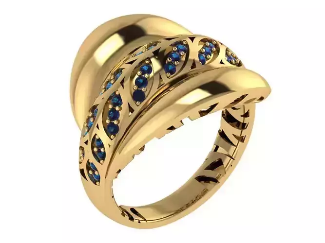 Ready Women Gold Ring STL 3D Models 