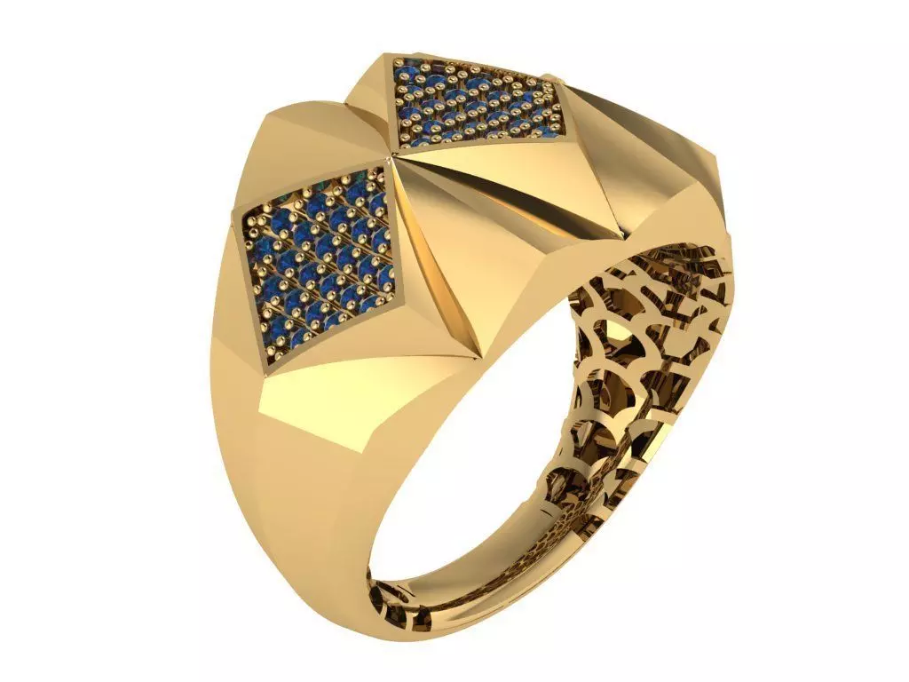 Ready Women Gold Ring STL 3D Models 3D print model_0