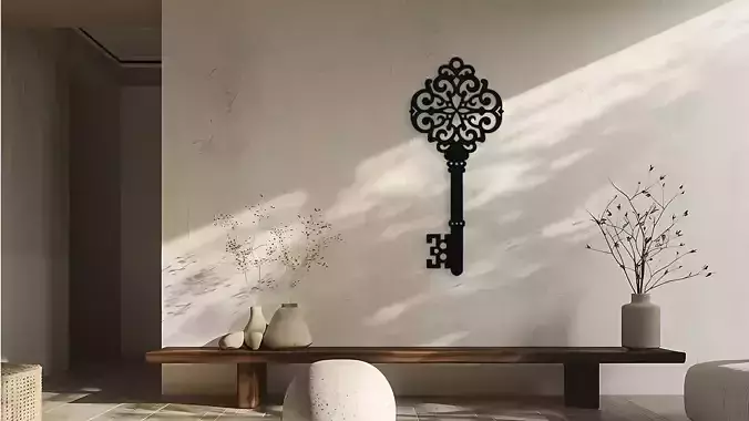 Ornate Skeleton Key Wall Decor Art