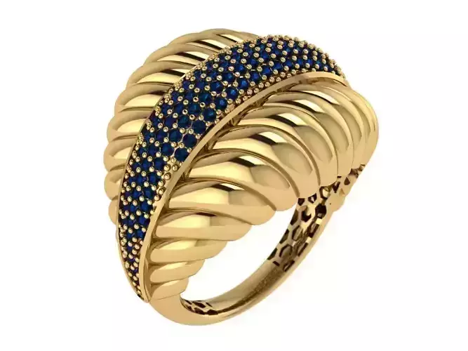 Ready Women Gold Ring STL 3D Models 