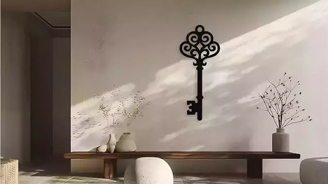 Ornate Skeleton Key Wall Decor Art