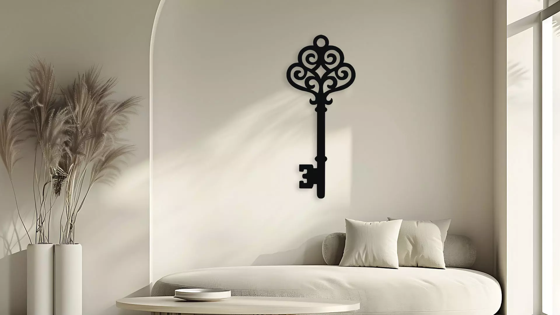Ornate Skeleton Key Wall Decor Art 3D model_5