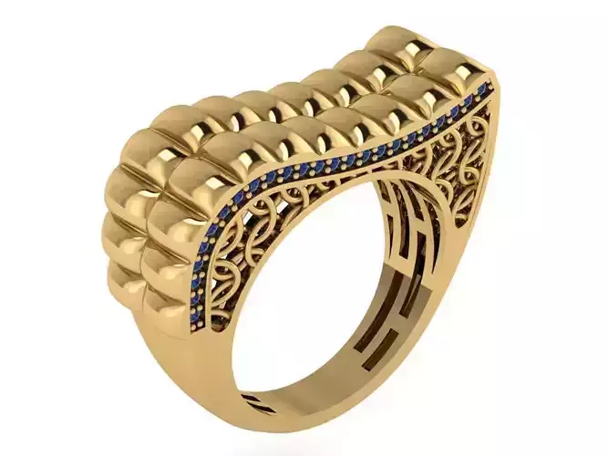 Ready Women Gold Ring STL 3D Models 