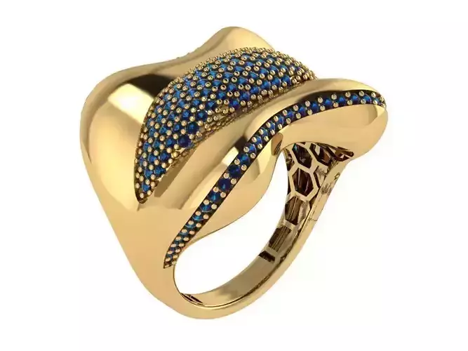 Ready Women Gold Ring STL 3D Models 