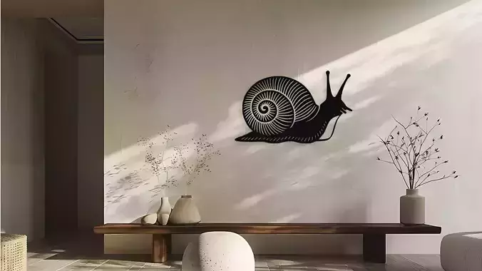 Snail Wall Decor Art Vector