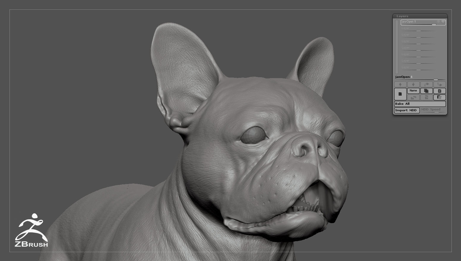 French Bulldog Real-Time Low-poly 3D model_32