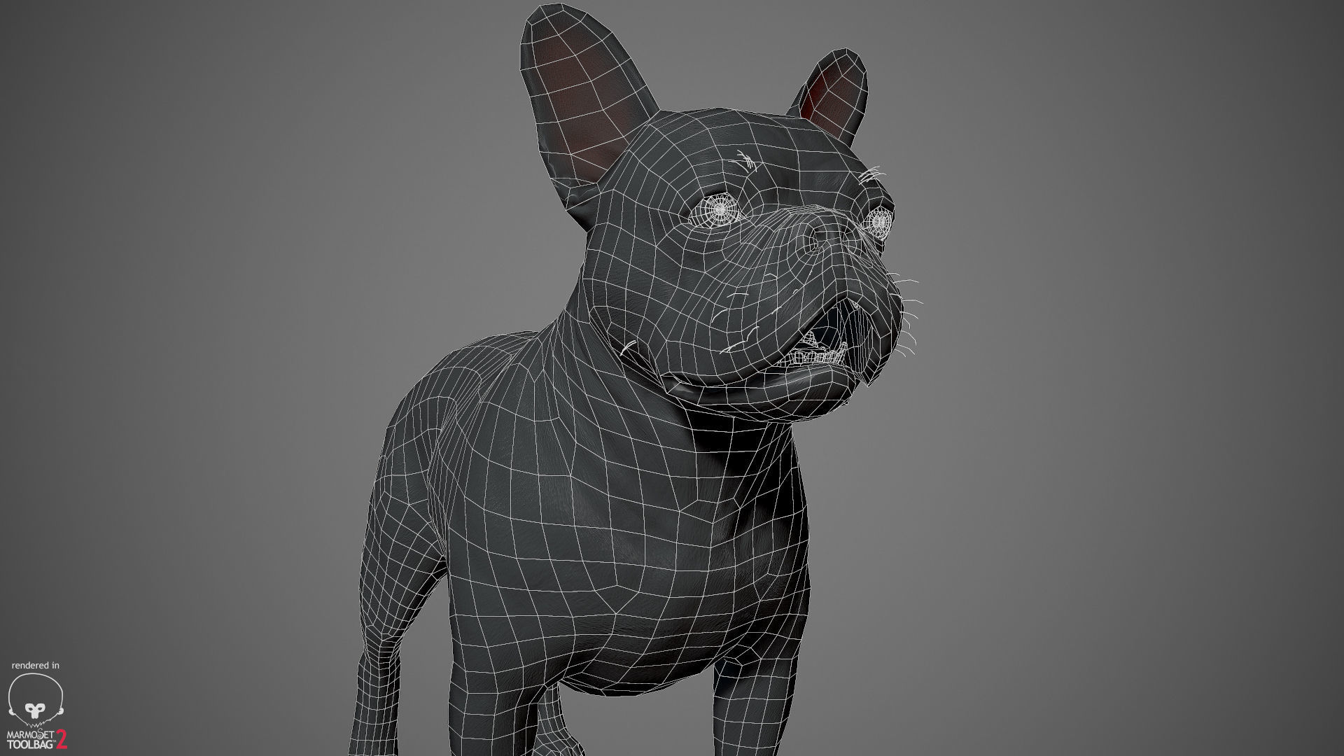 French Bulldog Real-Time Low-poly 3D model_26