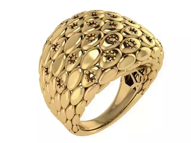 Ready Women Gold Ring STL 3D Models 