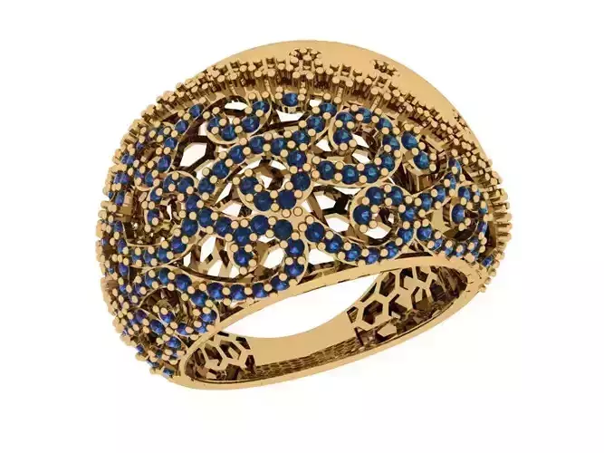Ready Women Gold Ring STL 3D Models 