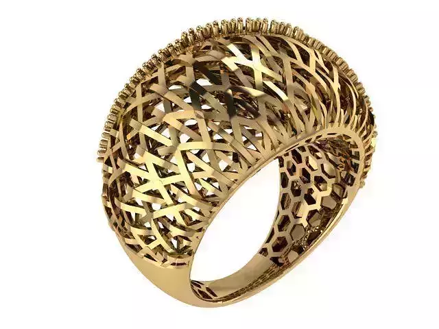 Ready Women Gold Ring STL 3D Models 