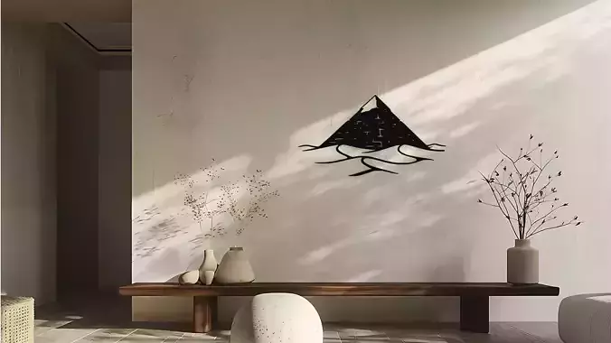 Pyramid in Desert Wall Decor