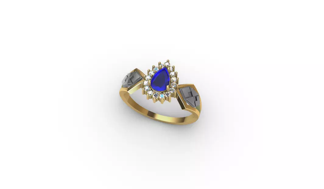 Administration Ring with 3D Printing Diamonds 3D print model