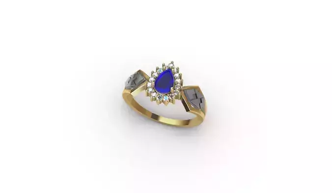 Administration Ring with 3D Printing Diamonds 