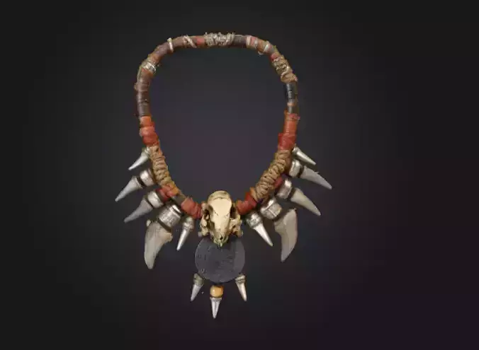 Ancient Warrior Amulet Low-poly 3D model
