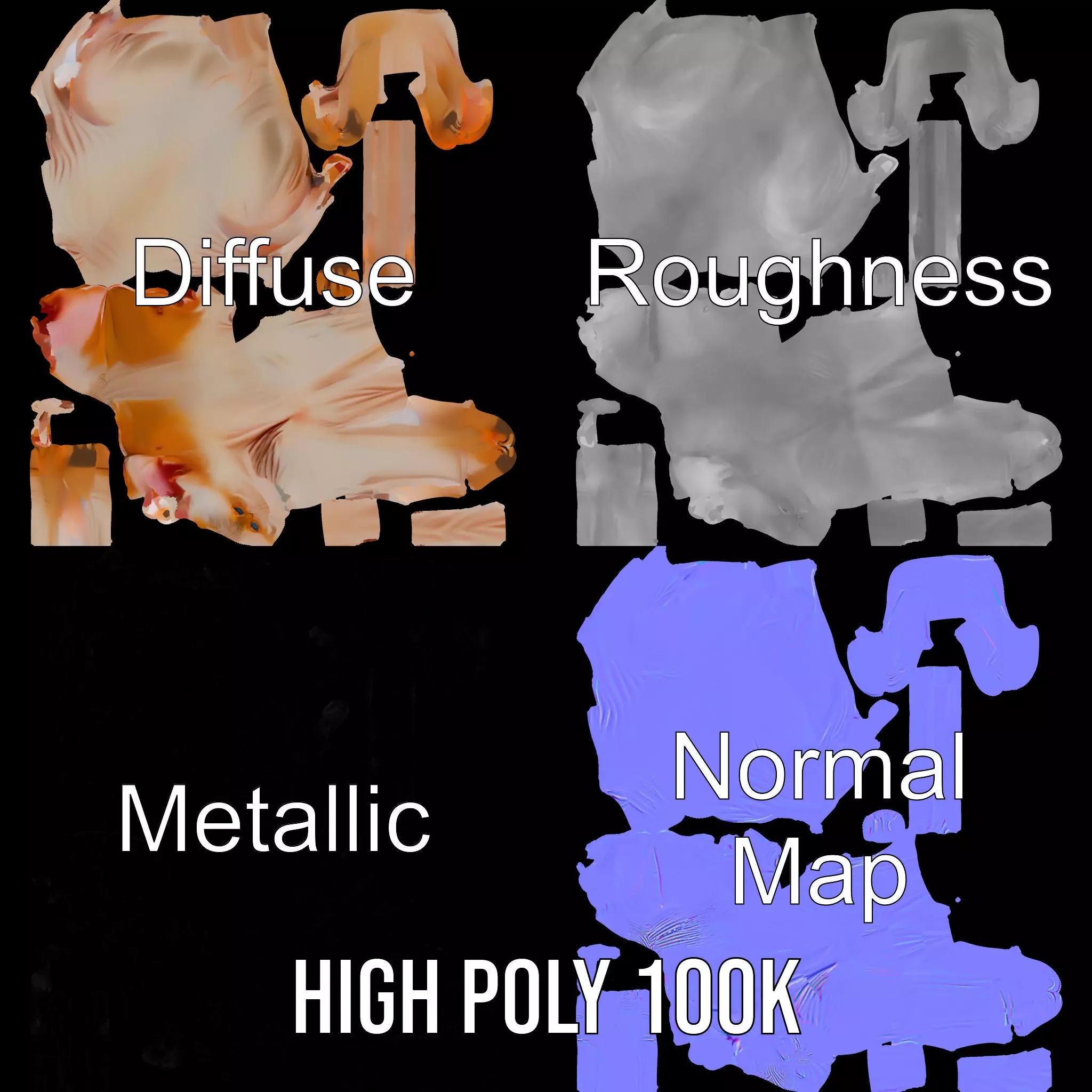 Sphynx Cat Elegance model pack Low-poly 3D model_3