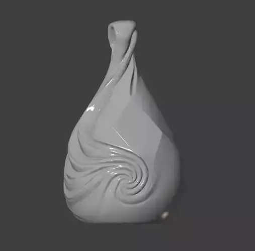 Spiral Teardrop Art Pendant 