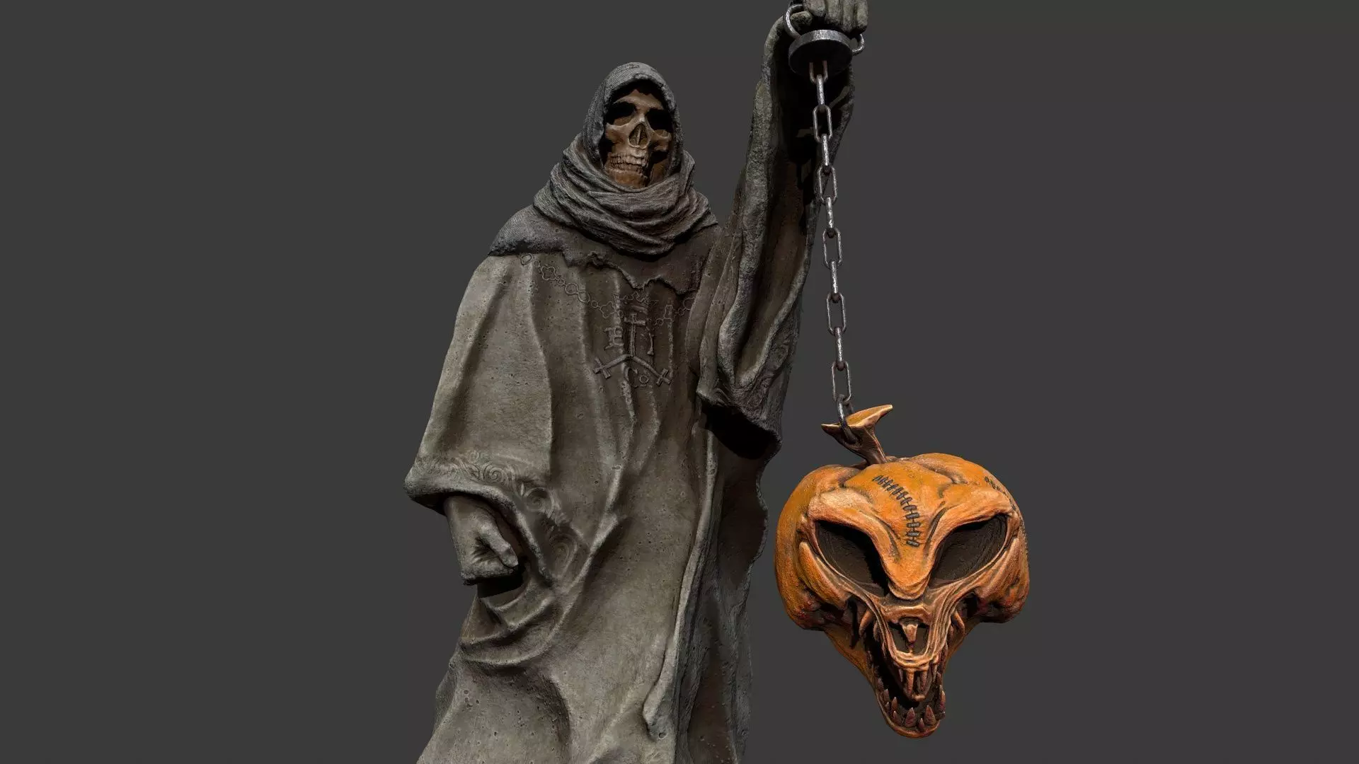 Halloween Set Low-poly 3D model_7