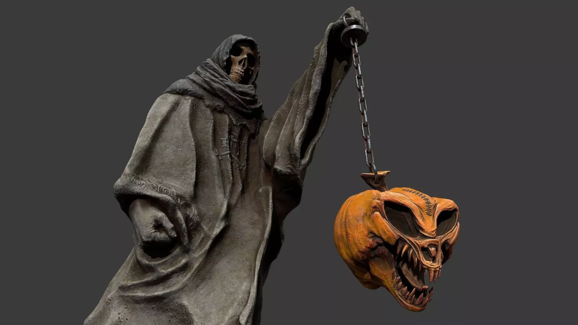 Halloween Set Low-poly 3D model_2