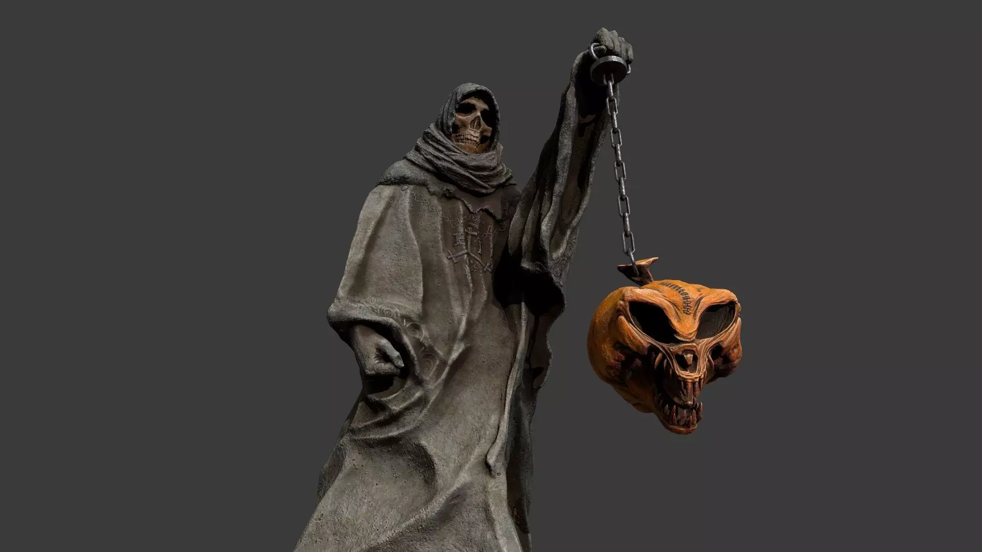 Halloween Set Low-poly 3D model_6